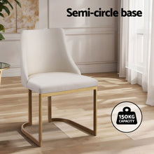 Load image into Gallery viewer, Artiss Dining Chairs Set of 4 Linen Fabric Frame Beige