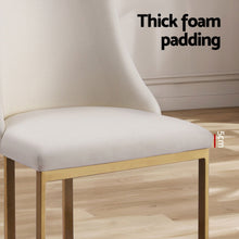 Load image into Gallery viewer, Artiss Dining Chairs Set of 4 Linen Fabric Frame Beige