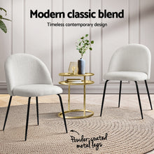 Load image into Gallery viewer, Artiss Dining Chairs Set of 4 Sherpa Boucle White