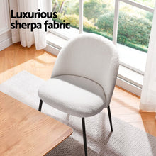 Load image into Gallery viewer, Artiss Dining Chairs Set of 4 Sherpa Boucle White