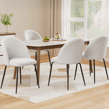 Load image into Gallery viewer, Artiss Dining Chairs Set of 4 Sherpa Boucle White