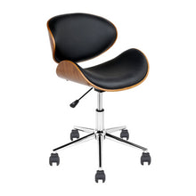 Load image into Gallery viewer, Artiss Wooden Office Chair Leather Seat Black