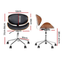 Load image into Gallery viewer, Artiss Wooden Office Chair Leather Seat Black