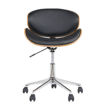 Load image into Gallery viewer, Artiss Wooden Office Chair Leather Seat Black