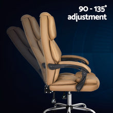 Load image into Gallery viewer, Artiss Executive Office Chair Leather Recliner Espresso
