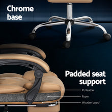 Load image into Gallery viewer, Artiss Executive Office Chair Leather Footrest Espresso