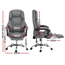 Load image into Gallery viewer, Artiss Executive Office Chair Footrest Grey