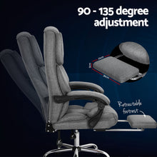 Load image into Gallery viewer, Artiss Executive Office Chair Footrest Grey