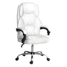 Load image into Gallery viewer, Artiss Executive Office Chair Leather Recliner White