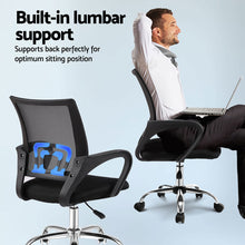 Load image into Gallery viewer, Artiss 2x Mesh Office Chair Mid Back Black