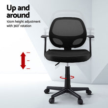 Load image into Gallery viewer, Artiss 2x Mesh Office Chair Computer Gaming Desk Chairs Work Study Mid Back Black