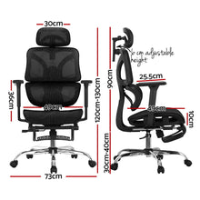 Load image into Gallery viewer, Artiss Ergonomic Office Chair Footrest Black