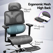 Load image into Gallery viewer, Artiss Ergonomic Office Chair Footrest Grey