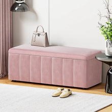 Load image into Gallery viewer, Storage Ottoman Blanket Box 103cm Velvet Pink