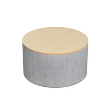 Load image into Gallery viewer, Artiss Storage Ottoman Blanket Box 60cm Linen Round Grey