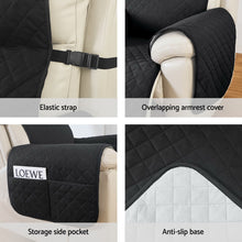 Load image into Gallery viewer, Artiss Recliner Chair Cover 100% Water Resistant Black