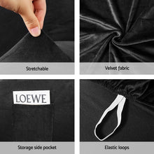 Load image into Gallery viewer, Artiss Recliner Chair Covers 1 Seater Velvet Black