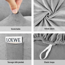 Load image into Gallery viewer, Artiss Recliner Chair Covers 1 Seater Velvet Grey