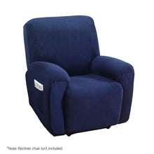 Load image into Gallery viewer, Artiss Recliner Chair Covers 1 Seater Velvet Navy