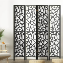 Load image into Gallery viewer, Artiss 4 Panel Room Divider Screen 162x170cm Clover Black