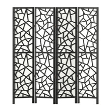 Load image into Gallery viewer, Artiss 4 Panel Room Divider Screen 162x170cm Clover Black