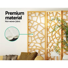 Load image into Gallery viewer, Artiss 4 Panel Room Divider Screen 162x170cm Clover Natural