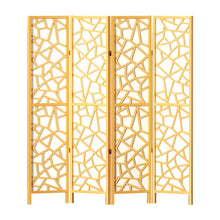 Load image into Gallery viewer, Artiss 4 Panel Room Divider Screen 162x170cm Clover Natural
