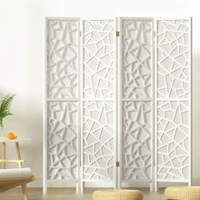 Load image into Gallery viewer, Artiss 4 Panel Room Divider Screen 162x170cm Clover White