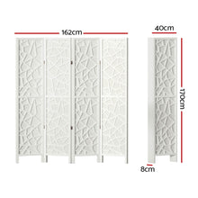 Load image into Gallery viewer, Artiss 4 Panel Room Divider Screen 162x170cm Clover White