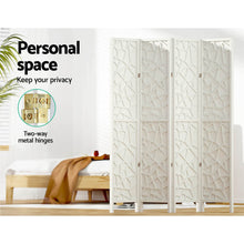 Load image into Gallery viewer, Artiss 4 Panel Room Divider Screen 162x170cm Clover White