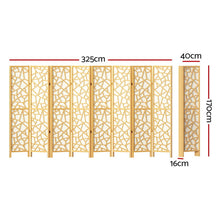 Load image into Gallery viewer, Artiss 8 Panel Room Divider Screen 325x170cm Clover Natural