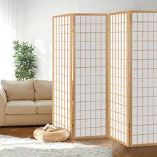 Load image into Gallery viewer, Artiss 4 Panel Room Divider Screen 174x179cm Natural