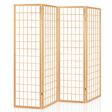 Load image into Gallery viewer, Artiss 4 Panel Room Divider Screen 174x179cm Natural