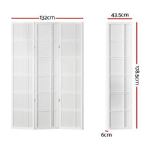 Load image into Gallery viewer, Artiss 3 Panel Room Divider Screen 132x179cm Nova White