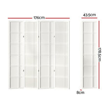Load image into Gallery viewer, Artiss 4 Panel Room Divider Screen 176x179cm Nova White
