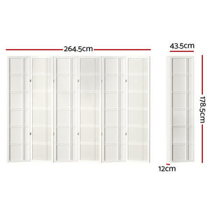 Artiss 6 Panel Room Divider Screen 265x179cm Nova White