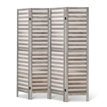 Load image into Gallery viewer, Artiss 4 Panel Room Divider Screen 163x170cm Louver Grey