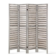 Load image into Gallery viewer, Artiss 4 Panel Room Divider Screen 163x170cm Louver Grey