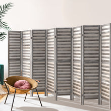 Load image into Gallery viewer, Artiss 8 Panel Room Divider Screen 326x170cm Louver Grey