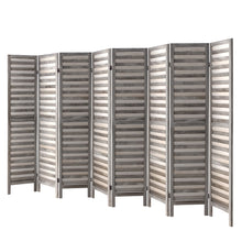 Load image into Gallery viewer, Artiss 8 Panel Room Divider Screen 326x170cm Louver Grey