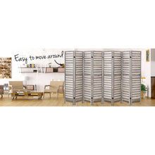 Load image into Gallery viewer, Artiss 8 Panel Room Divider Screen 326x170cm Louver Grey