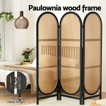 Load image into Gallery viewer, Artiss 3 Panel Room Divider Screen 151x180cm Rattan Brown