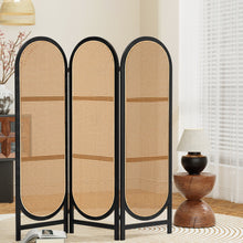 Load image into Gallery viewer, Artiss 3 Panel Room Divider Screen 151x180cm Rattan Brown
