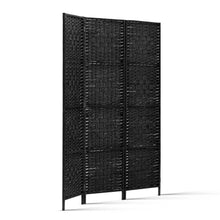 Load image into Gallery viewer, Artiss 3 Panel Room Divider Screen 123x170cm Woven Black