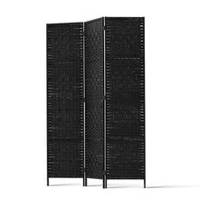 Load image into Gallery viewer, Artiss 3 Panel Room Divider Screen 123x170cm Woven Black