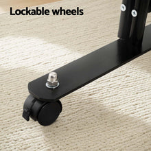 Load image into Gallery viewer, Artiss 4 Panel Room Divider Screen 217cm Wheel Fabric Black