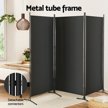 Load image into Gallery viewer, Artiss 3 Panel Room Divider Screen 260x180cm Fabric Black