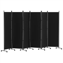 Load image into Gallery viewer, Artiss 6 Panel Room Divider Screen 323cm Wheel Fabric Black