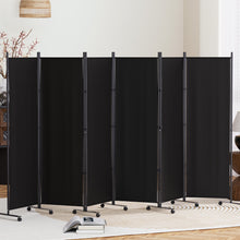 Load image into Gallery viewer, Artiss 6 Panel Room Divider Screen 323cm Wheel Fabric Black