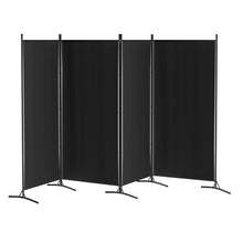 Load image into Gallery viewer, Artiss 4 Panel Room Divider Screen 345x180cm Fabric Black